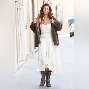 Free People Sparkling Drop-Waist Moment Midi Dress